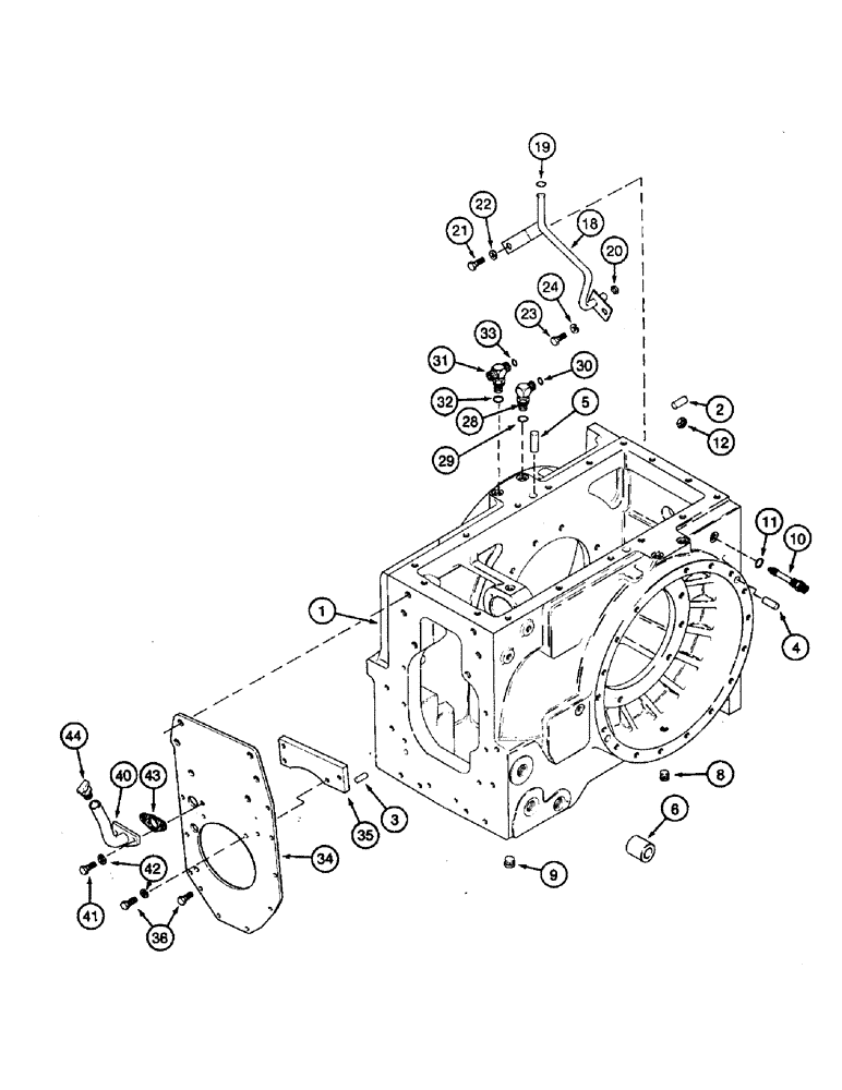 Схема запчастей Case IH 8940 - (6-070) - REAR AXLE HOUSING (06) - POWER TRAIN