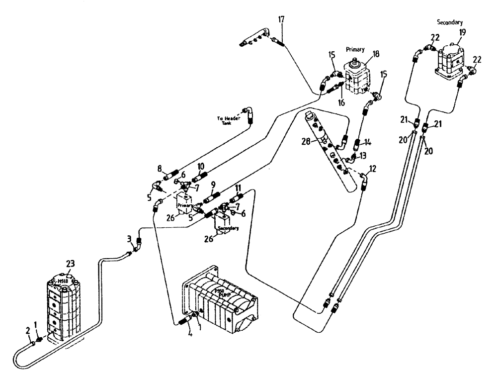 Схема запчастей Case IH 7700 - (B06[10A]) - HYDRAULIC CIRCUIT {PRIMARY/SECONDARY FIXED EXTRACTOR} Hydraulic Components & Circuits