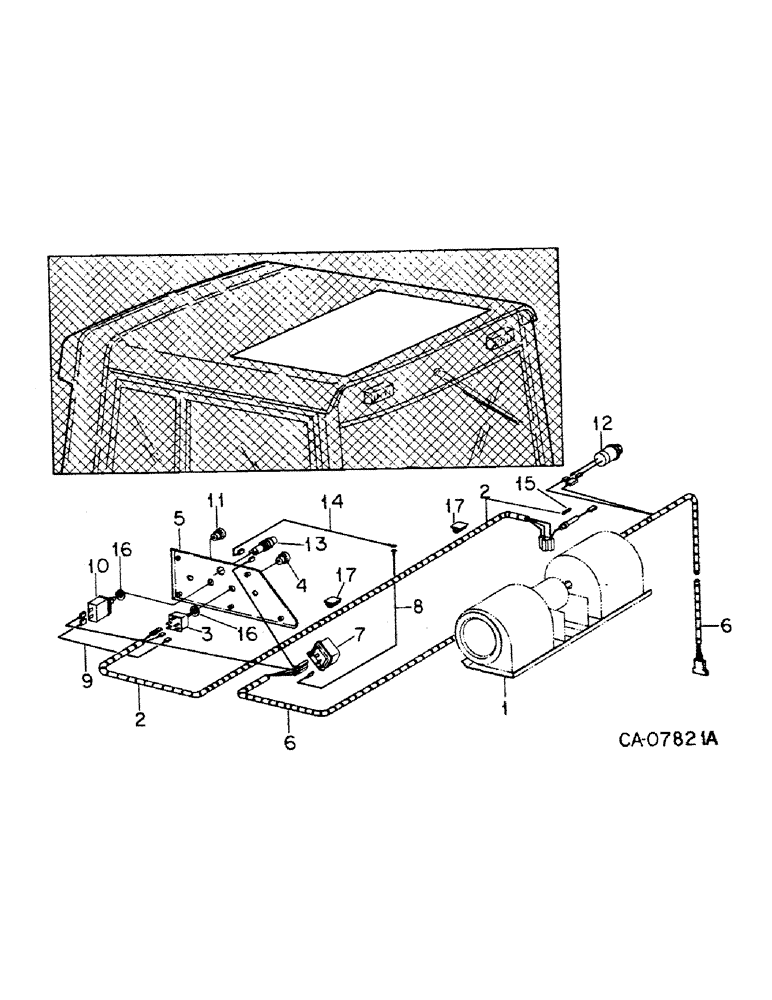Схема запчастей Case IH 5488 - (08-25) - ELECTRICAL, CONTROL CENTER TEMPERATURE CONTROLS AND CONNECTIONS, TRACTORS WITH DELUXE CONTROL CENTER (06) - ELECTRICAL
