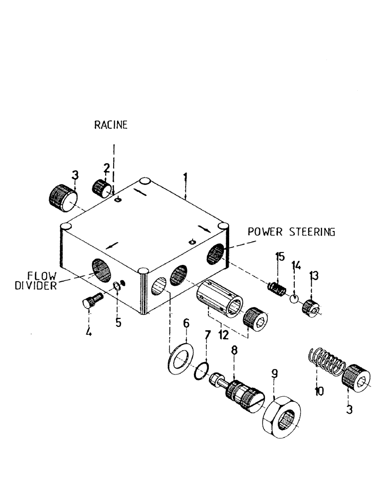 Схема запчастей Case IH 7000 - (B04-47) - HYDRAULICS, PRIORITY VALVE Hydraulic Components & Circuits