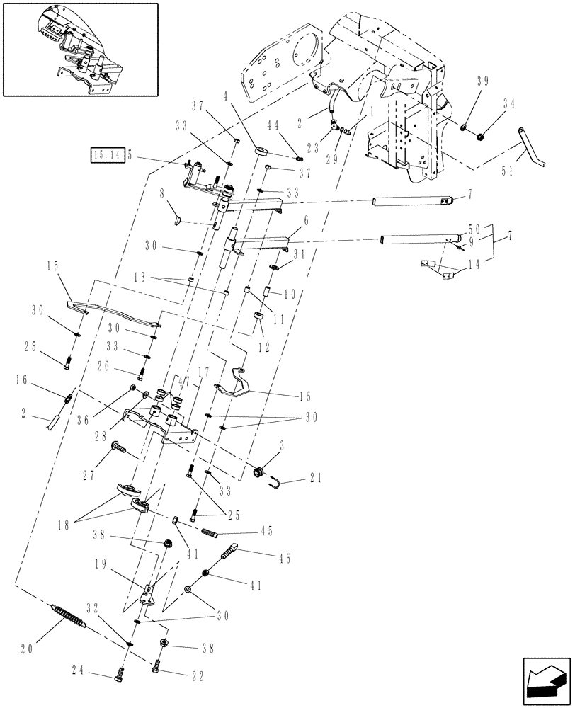 Схема запчастей Case IH RBX453 - (15.10) - TWINE ARM (15) - KNOTTER /WRAPPER