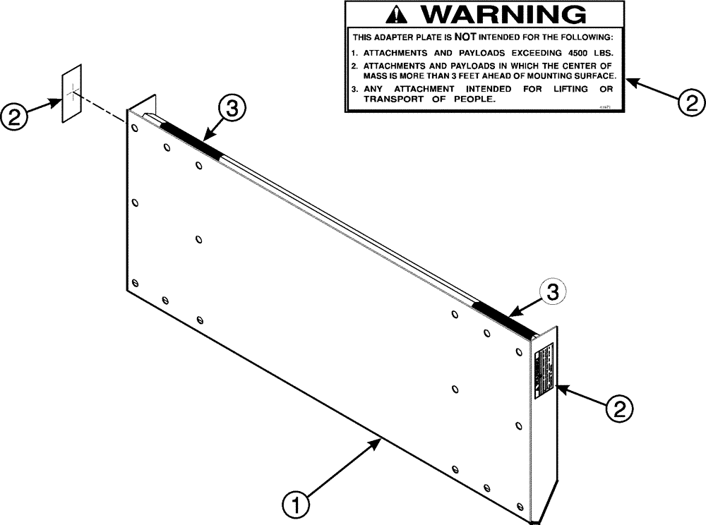 Схема запчастей Case IH LX192 - (82.300.AC) - QUICK ATTACH ADAPTER PLATE (82) - FRONT LOADER & BUCKET