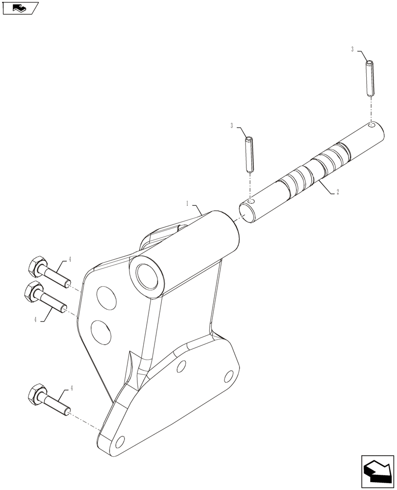 Схема запчастей Case IH FARMALL 45A - (35.120.01[01]) - TOP LINK BRACKET (35) - HYDRAULIC SYSTEMS