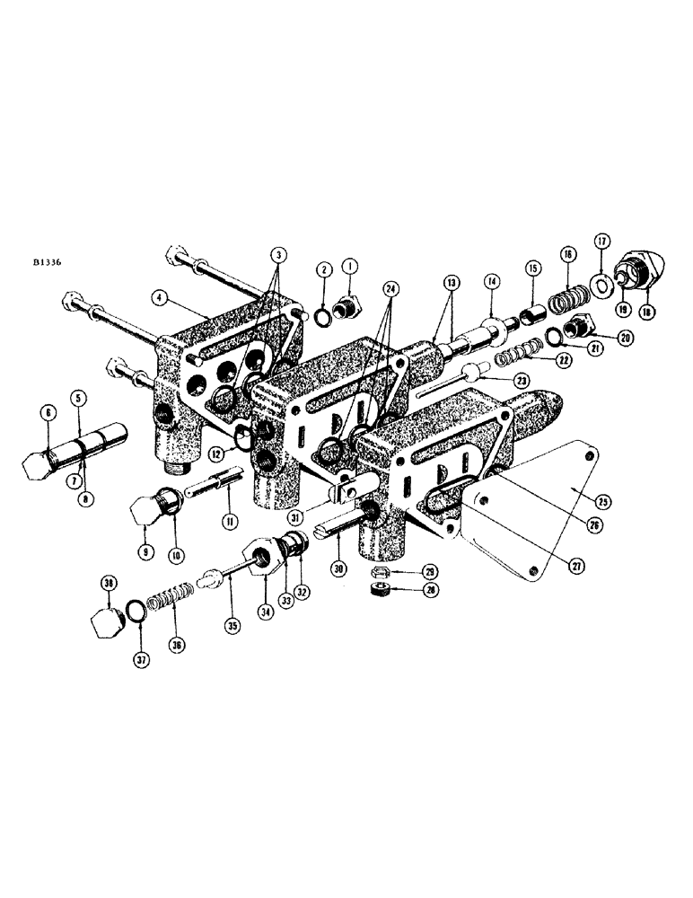 Схема запчастей Case IH 1010 - (250) - HYDRAULIC VALVE, PORT PLATE ASSEMBLY (35) - HYDRAULIC SYSTEMS