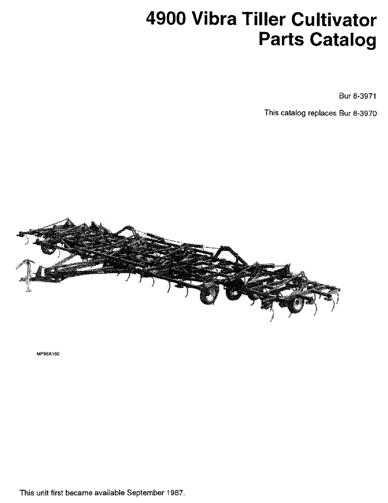 Схема запчастей Case IH 4900 - (1-1) - 4900 VIBRA TILLER CULTIVATOR PARTS CATALOG (00) - PICTORIAL INDEX