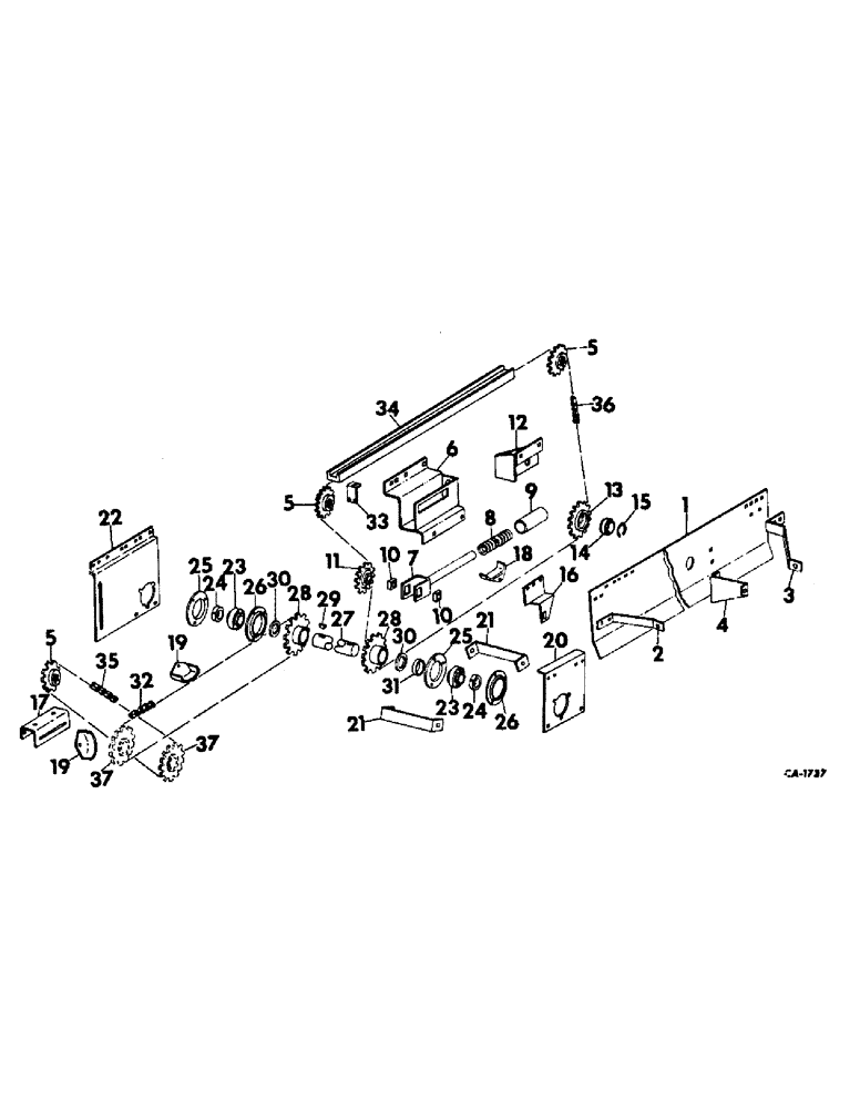 Схема запчастей Case IH 733 - (L-26) - STALK ROLL DRIVE, 733 S/N 576 & ABOVE, 734 S/N 537 & ABOVE (58) - ATTACHMENTS/HEADERS