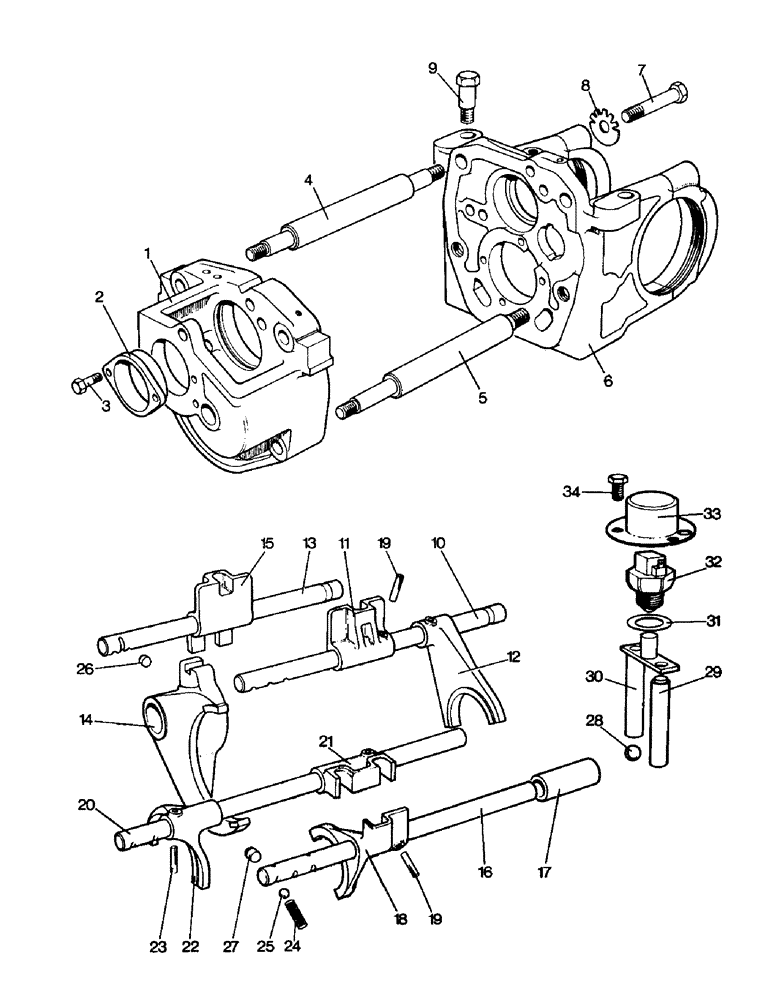 Схема запчастей Case IH 990 - (C01-1) - GEARBOX, GEARBOX ASSEMBLIES, 990, 995, 996, 990Q, 990SK, 995Q, 995SK, 996Q, 996SK, 990G, 995G, 996G Gearbox
