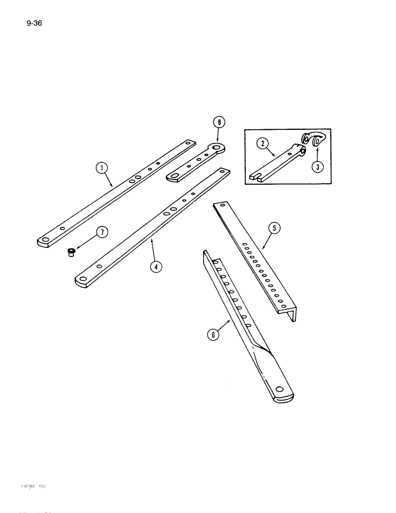 Схема запчастей Case IH 770 - (9-36) - RIGID HITCH 