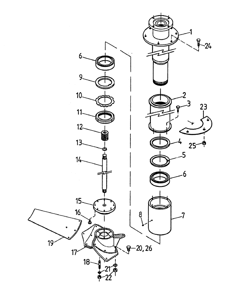 Схема запчастей Case IH 7700 - (A03-05A) - VERTICAL ARM EXTRACTOR FAN, SERIAL #7908 TO 8031 INCLUSIVE Mainframe & Functioning Components