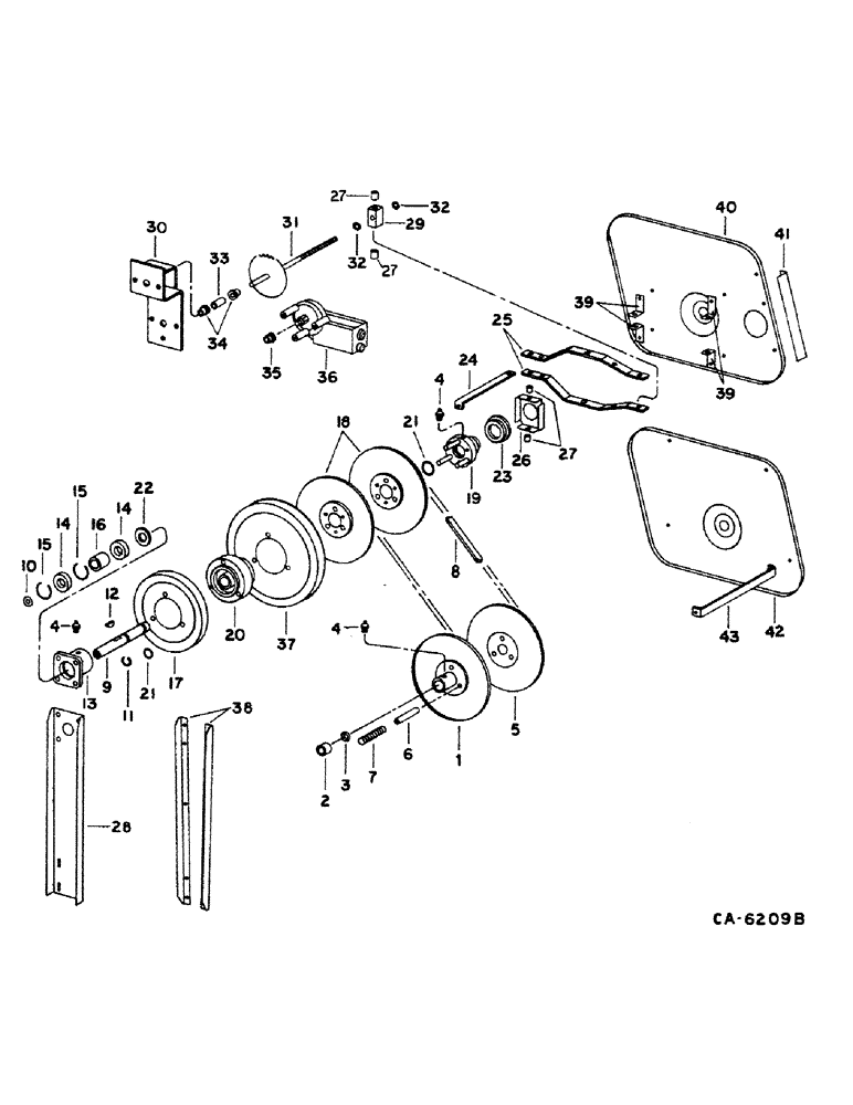Схема запчастей Case IH 1460 - (24-06) - CLEANING FAN AND DRIVE, FAN DRIVE, S/N 12001 AND ABOVE (15) - CLEANING
