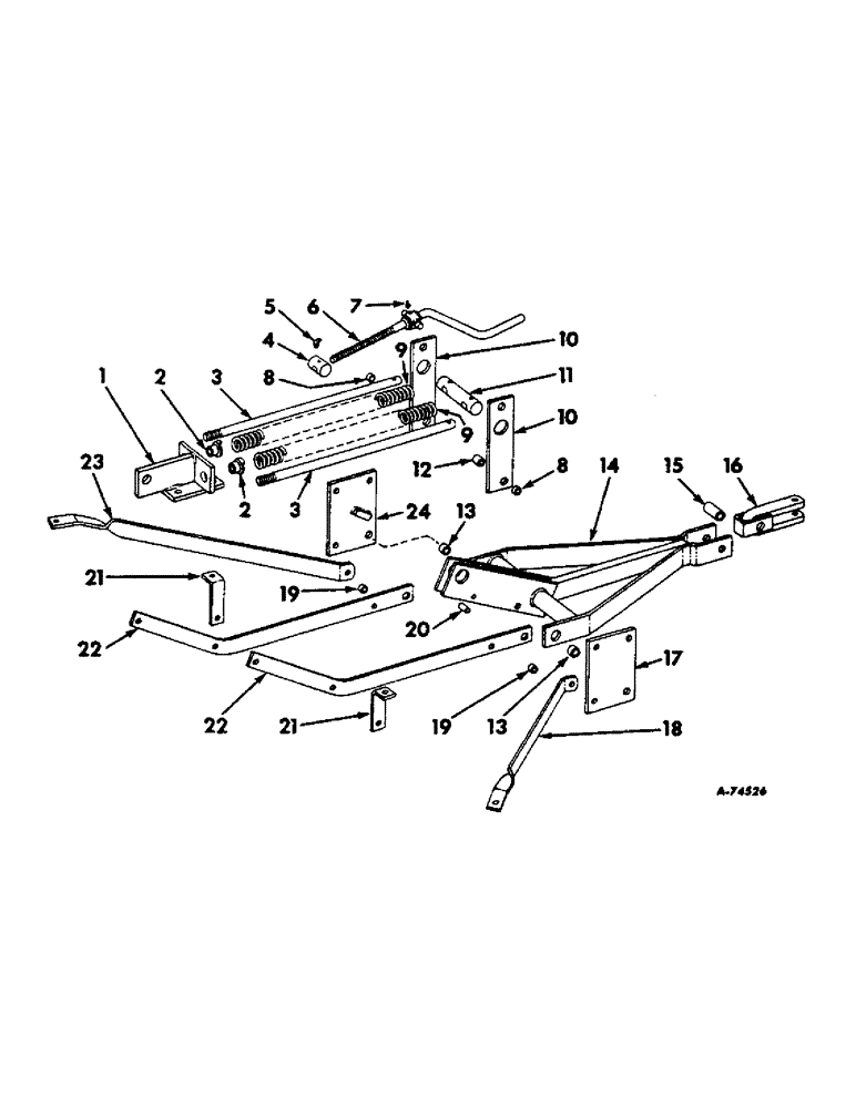 Схема запчастей Case IH 48 - (H-08) - HITCH 