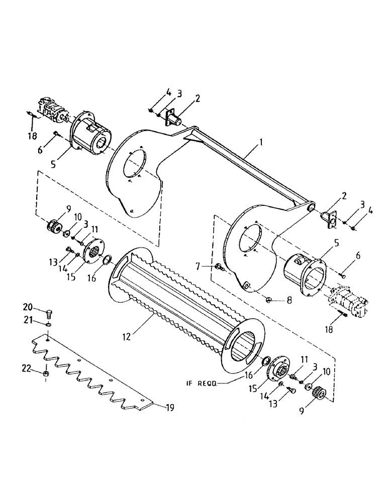 Схема запчастей Case IH 7000 - (A02-55) - POWER KNOCKDOWN ROLLER Mainframe & Functioning Components
