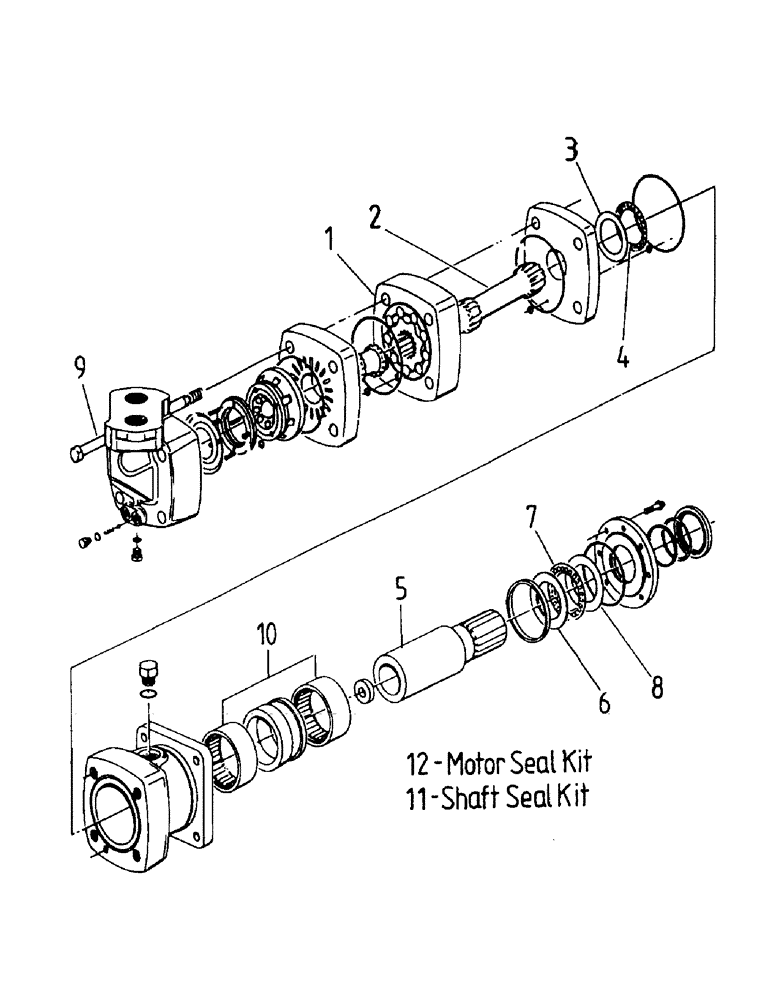 Схема запчастей Case IH 7700 - (B03-09) - HYDRAULIC MOTOR, 10000 CHAR-LYNN, 29/40 CUBIC INCH Hydraulic Components & Circuits