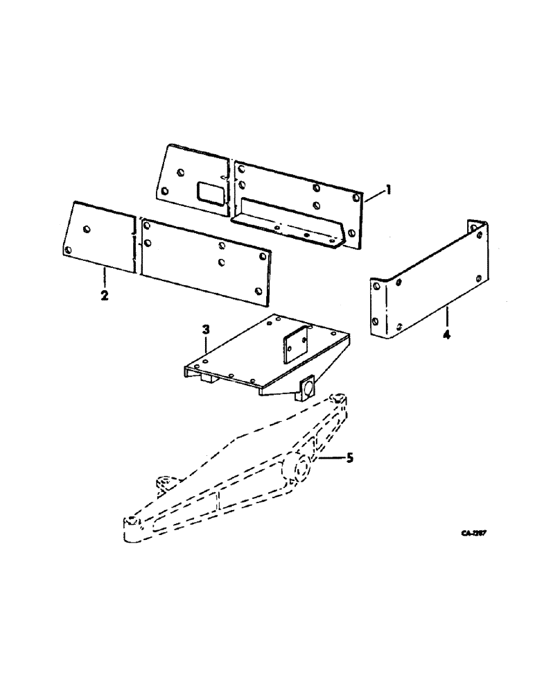 Схема запчастей Case IH 574 - (14-08) - SUSPENSION, CAST I BEAM FRONT AXLE SADDLE MOUNTING, INTERNATIONAL 2500 SERIES A TRACTORS Suspension