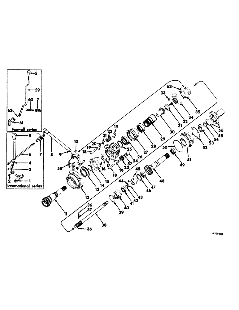 Схема запчастей Case IH 504 - (162) - REAR FRAME AND DRIVING MECHANISMS, FORWARD AND REVERSE DRIVE Rear Frame & Driving Mechanisms