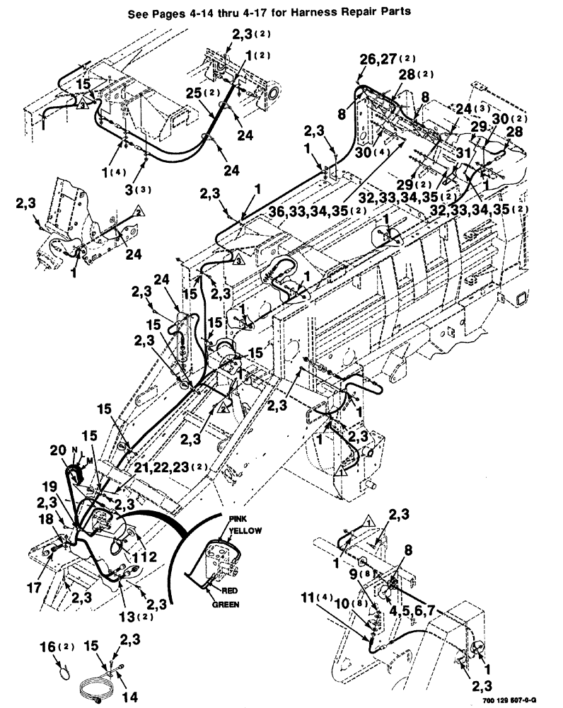 Схема запчастей Case IH 8576 - (04-002) - ELECTRICAL WIRING AND SENSOR ASSEMBLY (06) - ELECTRICAL