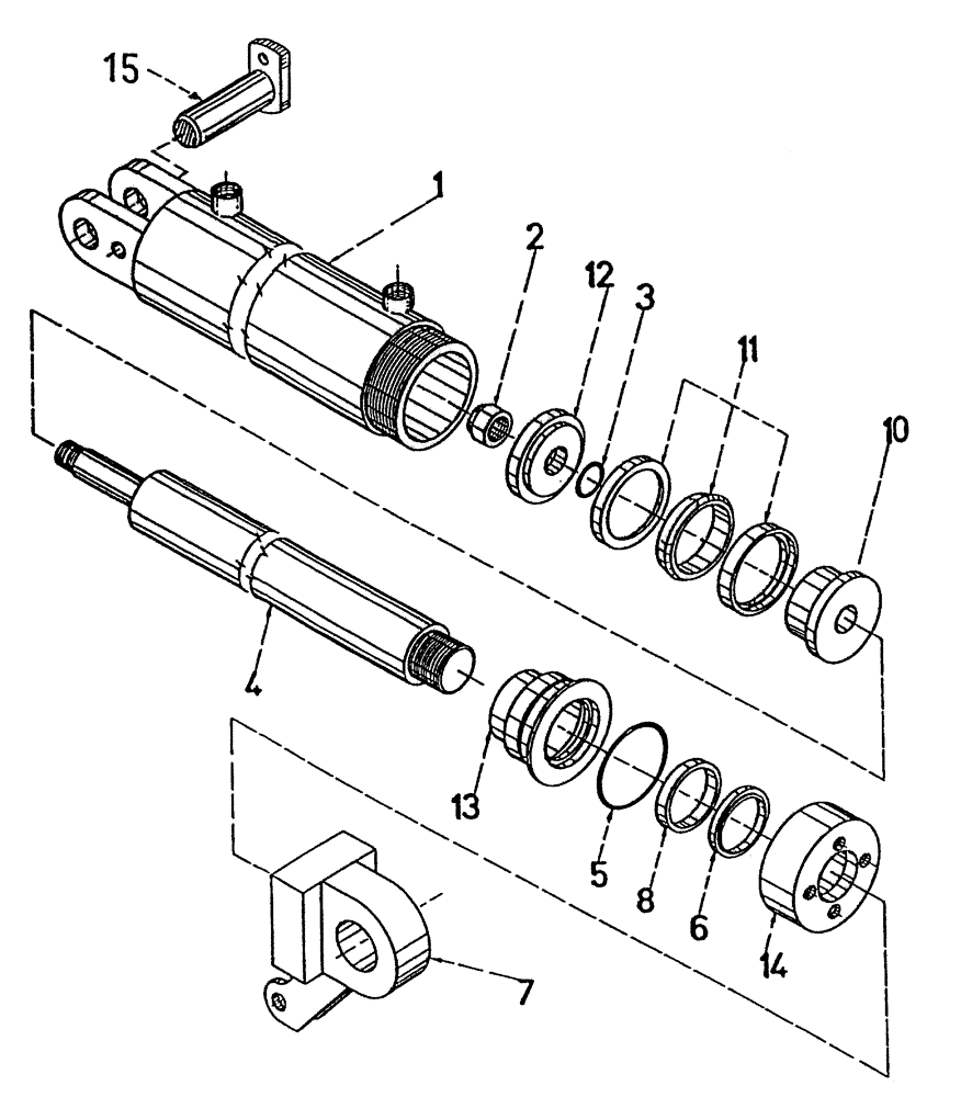 Схема запчастей Case IH 7700 - (B01[20A]) - HYDRAULIC CYLINDER {BASECUTTER LIFT} Hydraulic Components & Circuits
