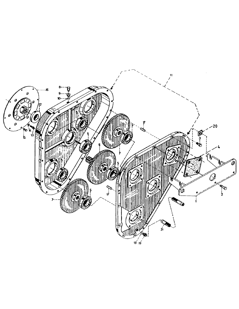 Схема запчастей Case IH 7000 - (C02-07) - ENGINE, 3 HOLE GEARBOX, 7000 Engine & Engine Attachments