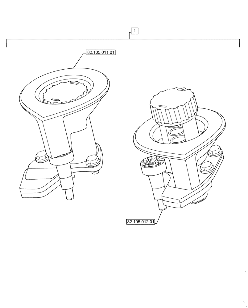 Схема запчастей Case IH L785 - (82.105.010[01]) - LOCKING DEVICE KIT (BEFORE SEPT 28 2015) (82) - FRONT LOADER & BUCKET