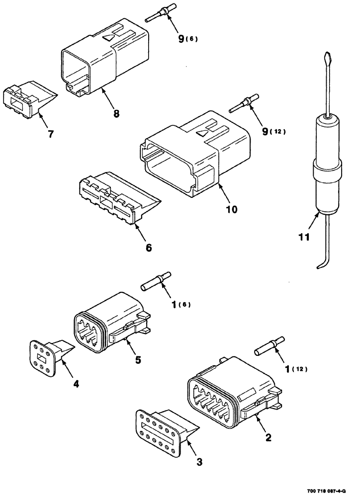 Схема запчастей Case IH 8880HP - (04-050) - ELECTRICAL HARNESS SERVICE PARTS (55) - ELECTRICAL SYSTEMS