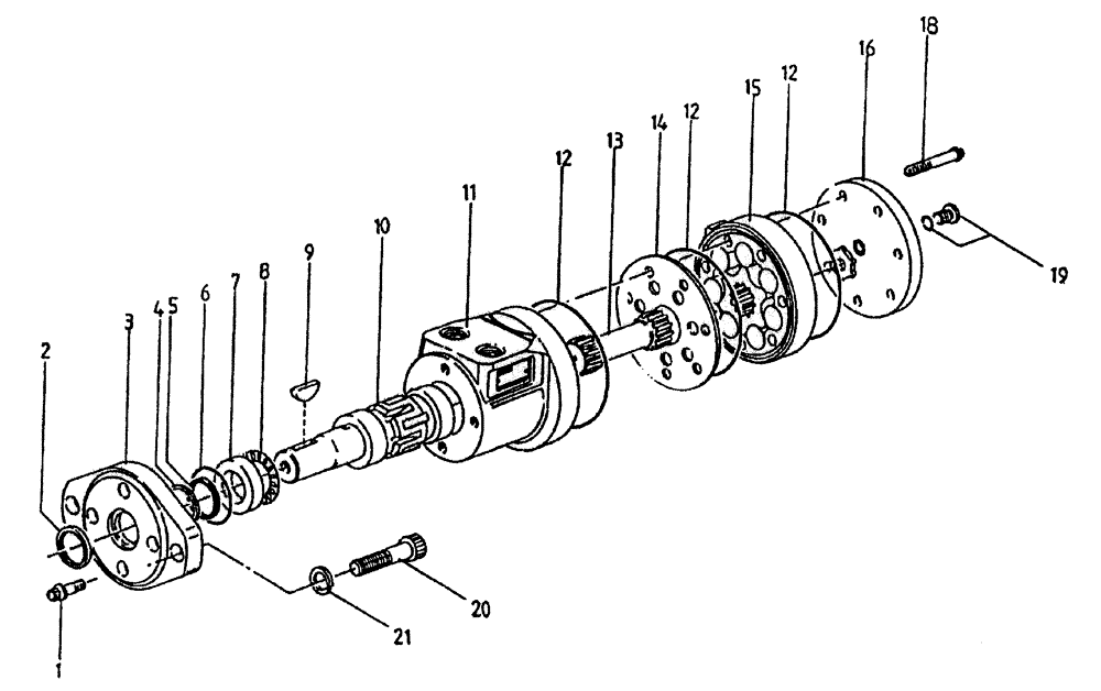 Схема запчастей Case IH 7700 - (B02[20A]) - HYDRAULIC MOTOR S CHAR-LYNN: 22.6 CU. IN. Hydraulic Components & Circuits