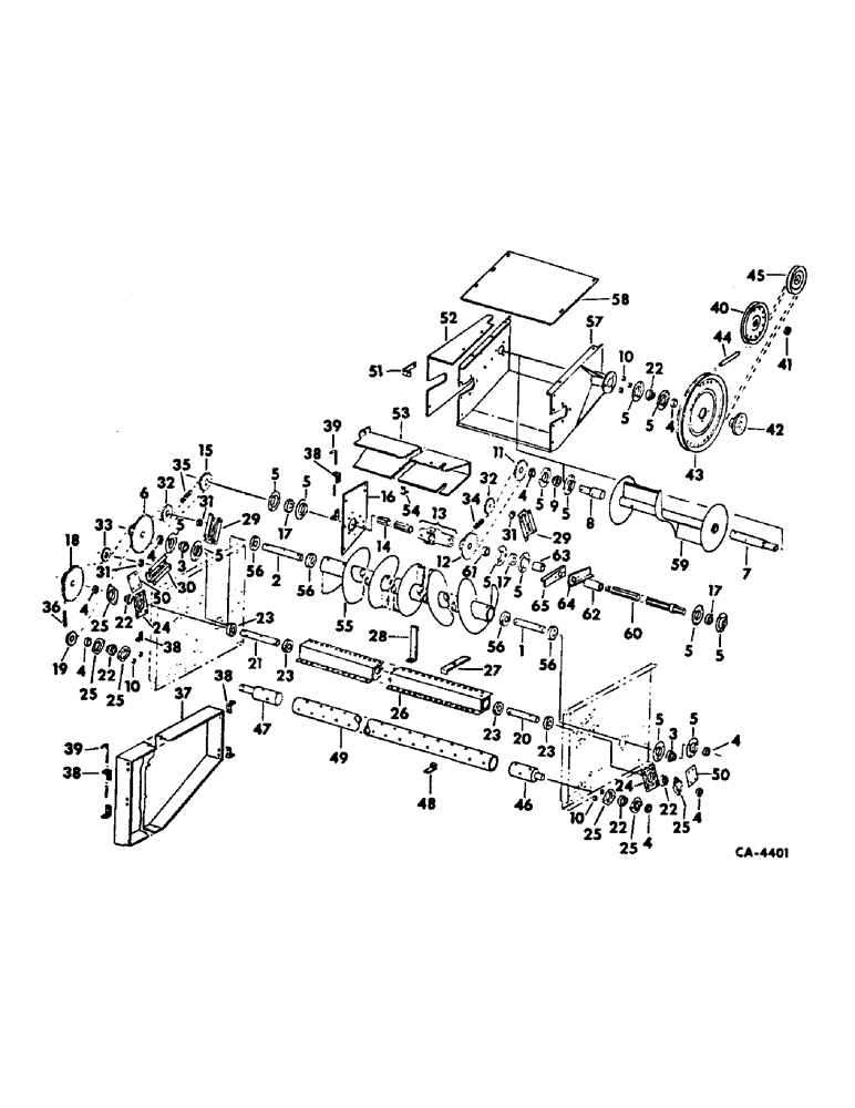 Схема запчастей Case IH 95 - (18-20) - HARVESTING UNIT, FINGER HARVESTER HEAD UNIT, DRIVE UNIT AND CONNECTIONS Harvesting Unit