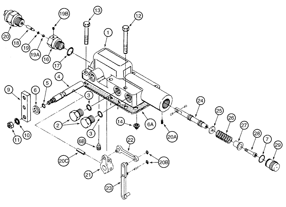 Схема запчастей Case IH 2377 - (06-09) - PUMP ASSY - HYDROSTATIC - CONTROL VALVE (03) - POWER TRAIN