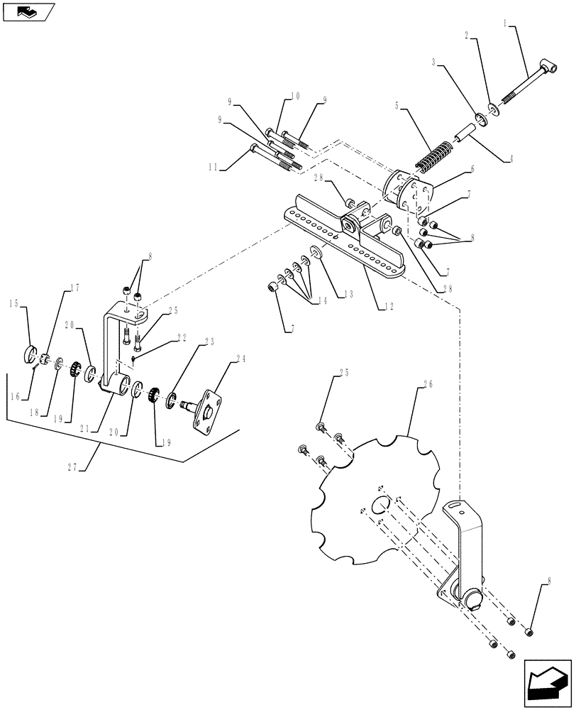 Схема запчастей Case IH 950 - (75.200.04) - SEALER ASSEMBLY NOTCHED (75) - SOIL PREPARATION