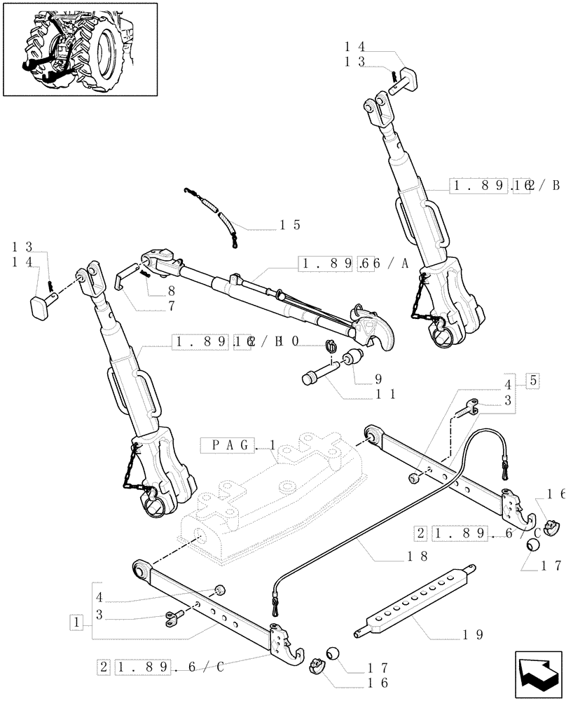 Схема запчастей Case IH MXU115 - (1.89.6[02]) - TOOLING CONNECTION UNIT - C5300 (09) - IMPLEMENT LIFT
