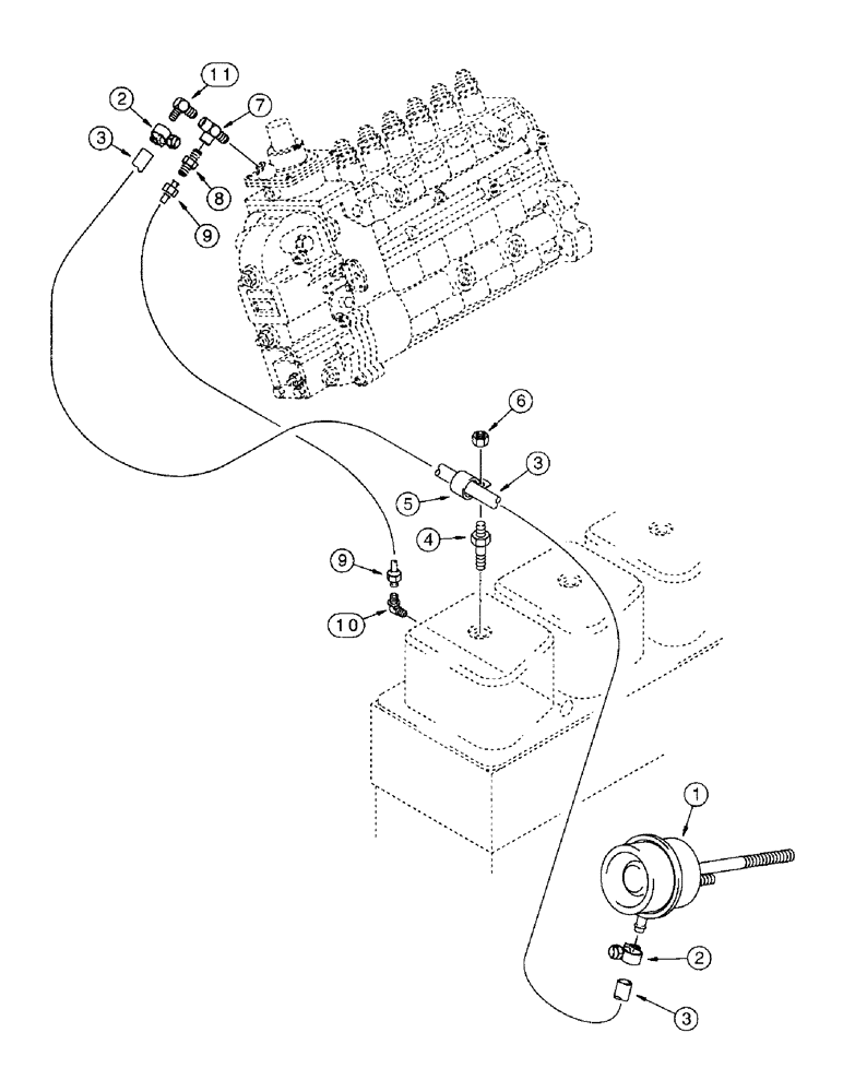 Схема запчастей Case IH 8850 - (10-88) - ANEROID AND WASTEGATE SYSTEM, SERIAL NUMBER CFH0099165 AND LATER (03) - FUEL SYSTEM
