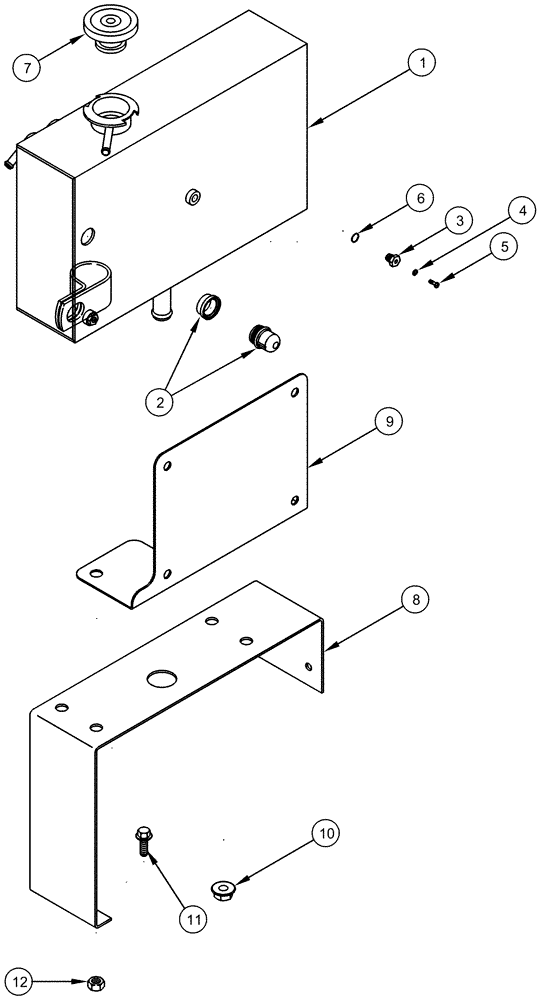 Схема запчастей Case IH 625 - (10.406.04[01]) - DEAERATION SYSTEM, MODEL YEAR 2008 AND PRIOR (10) - ENGINE