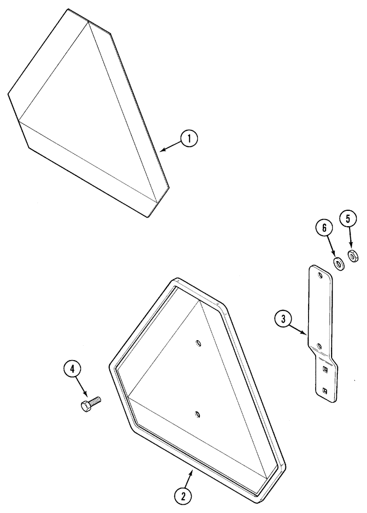 Схема запчастей Case IH 5250 - (9-160) - EMBLEM, SLOW MOVING VEHICLE (09) - CHASSIS/ATTACHMENTS