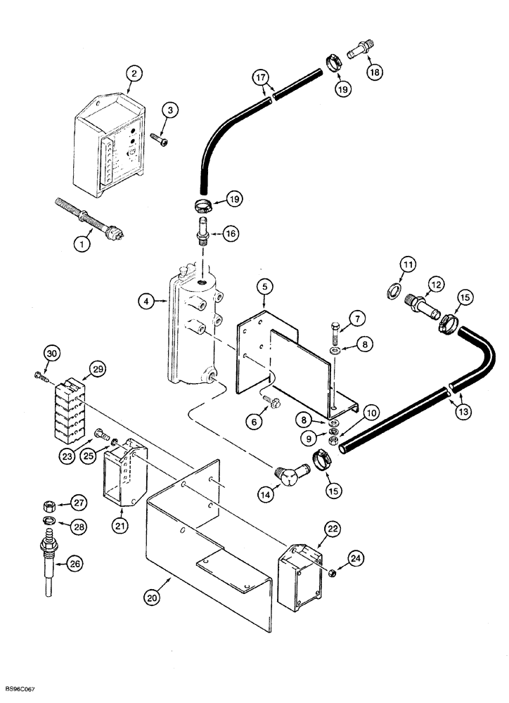 Схема запчастей Case IH 6831T - (04-002) - ENGINE SHUTOFF SWITCHES 