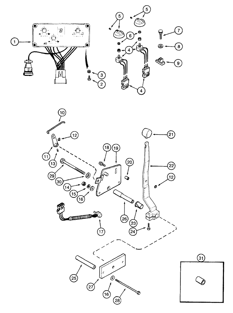 Схема запчастей Case IH 7210 - (8-030) - HITCH CONTROL SYSTEM (08) - HYDRAULICS