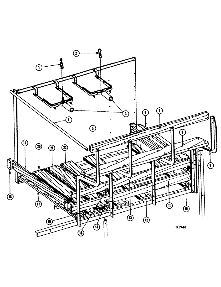 Схема запчастей Case IH 1010 - (180) - BAGGING PLATFORM ATTACHMENT (80) - CROP STORAGE/UNLOADING