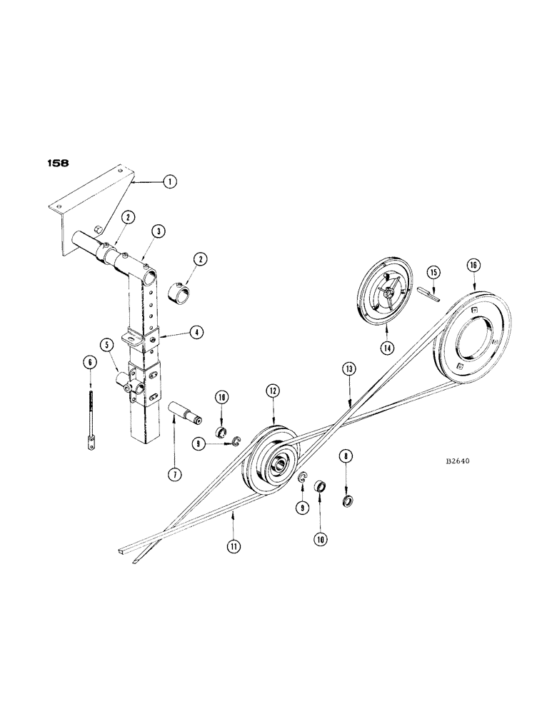 Схема запчастей Case IH 1660 - (158) - INNES STRAWCHOPPER ATTACHMENT, STRAWCHOPPER DRIVE (73) - RESIDUE HANDLING