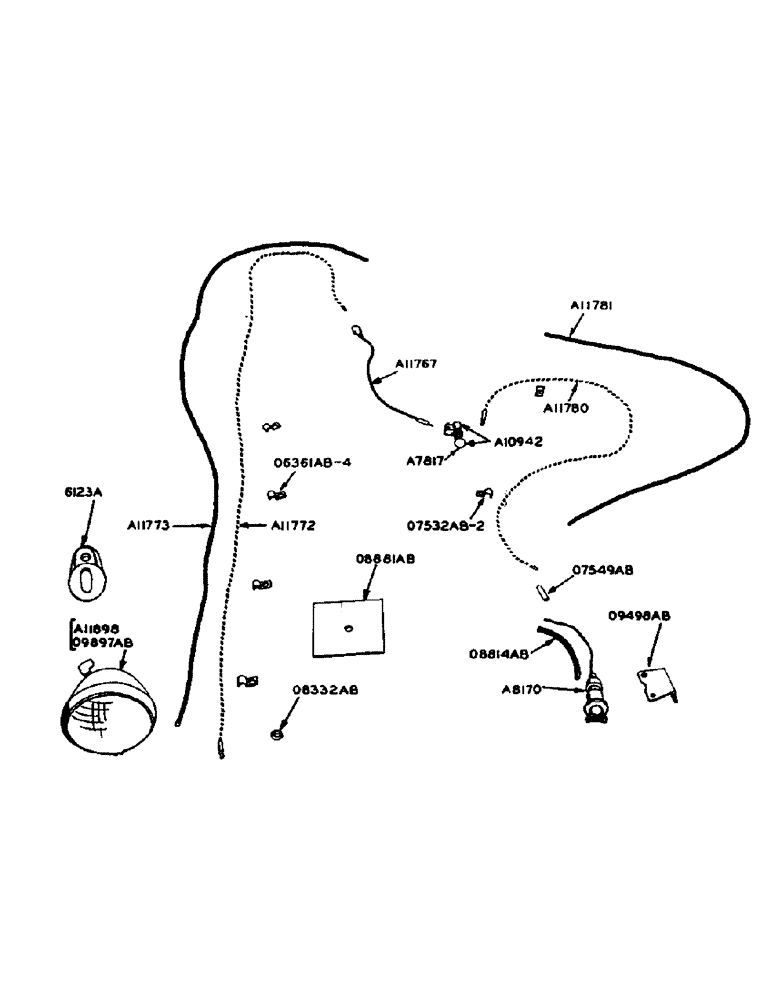 Схема запчастей Case IH 900 - (067) - REAR TRACTOR LAMP AND OUTLET SOCKET (04) - ELECTRICAL SYSTEMS