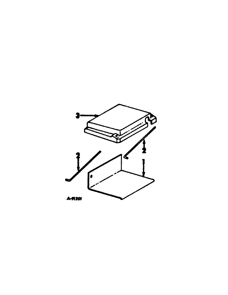 Схема запчастей Case IH 656 - (G-14) - ELECTRICAL SYSTEM, BATTERY TRAY, FARMALL DIESEL TRACTORS WITH CAB (06) - ELECTRICAL SYSTEMS