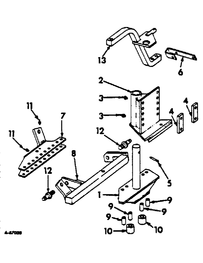 Схема запчастей Case IH 550 - (AB-15) - HYDRAULIC FURROW SHIFTING HITCH 