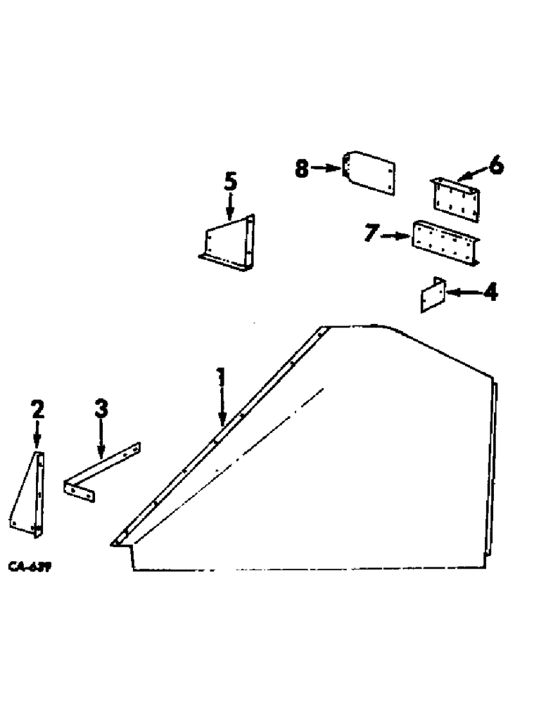 Схема запчастей Case IH 733 - (L-36) - WHEEL SHIELDS, 733 S/N 575 & BELOW, 734 S/N 536 & BELOW (58) - ATTACHMENTS/HEADERS