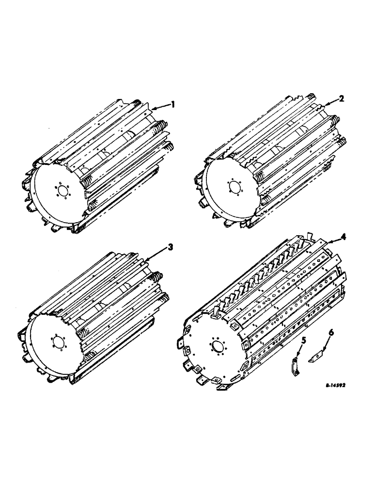 Схема запчастей Case IH 915 - (R-17) - SEPARATOR, SPECIAL CYLINDER BARS Separation