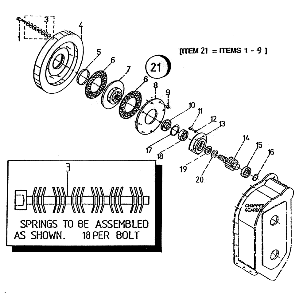 Схема запчастей Case IH 7700 - (A02-80) - ROTARY CHOPPER FLYWHEEL AND GEARBOX Mainframe & Functioning Components