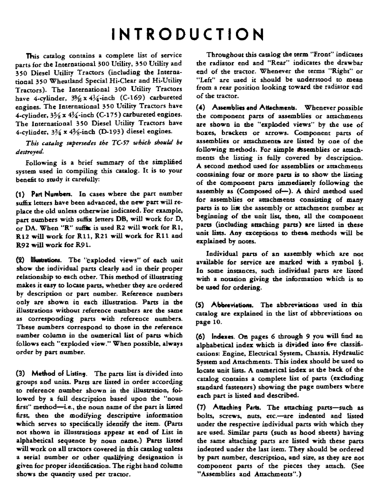 Схема запчастей Case IH 350 - (001) - INTRODUCTION (00) - GENERAL