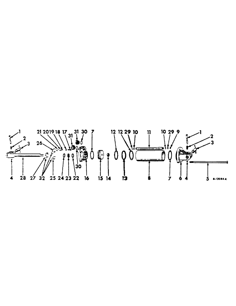 Схема запчастей Case IH 60 - (D-34) - HYDRAULIC CYLINDER, FOR TRACTORS WITH 7/8-14 STR THREAD HYDRAULIC OUTLETS 