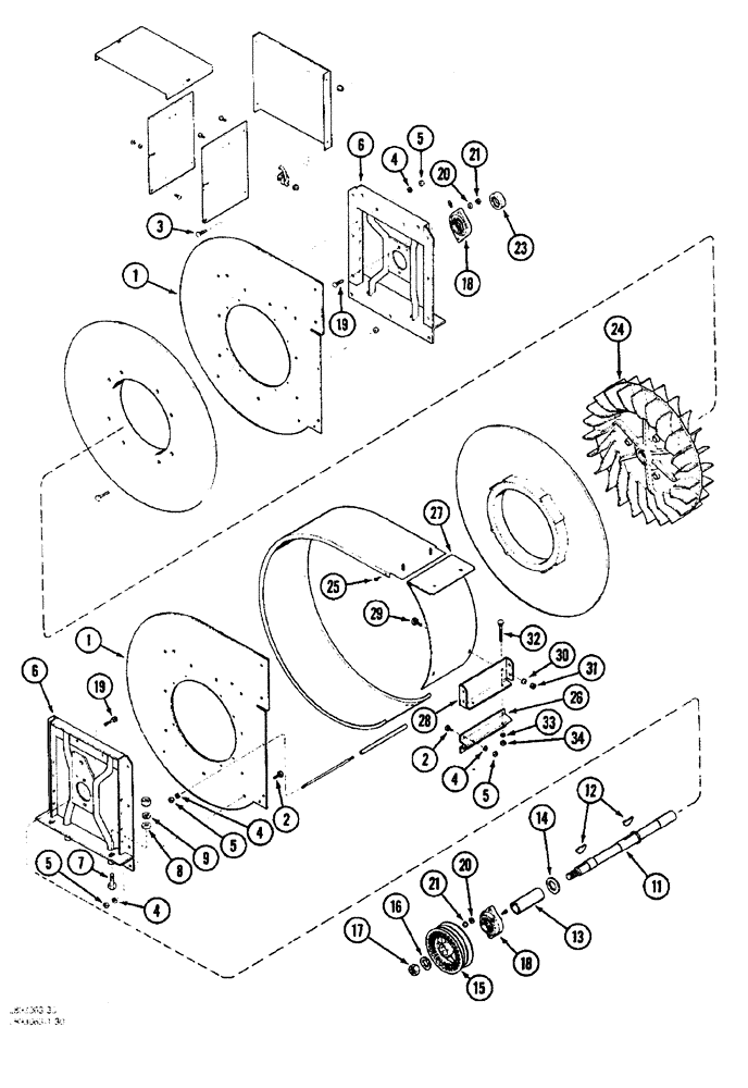 Схема запчастей Case IH 1844 - (9B-08) - FRONT FAN, 1844 COTTON PICKER (15) - HANDLING SYSTEM
