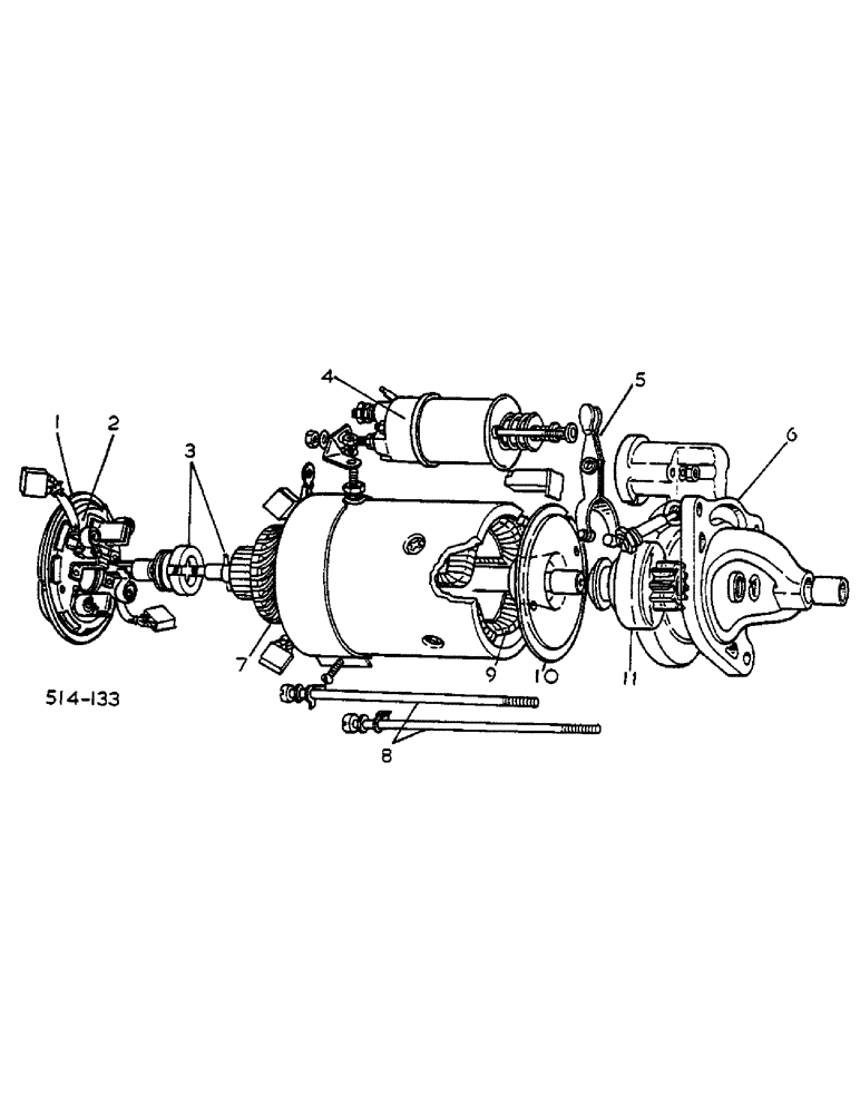 Схема запчастей Case IH 258 - (08-048) - STARTER MOTOR, LUCAS (06) - ELECTRICAL