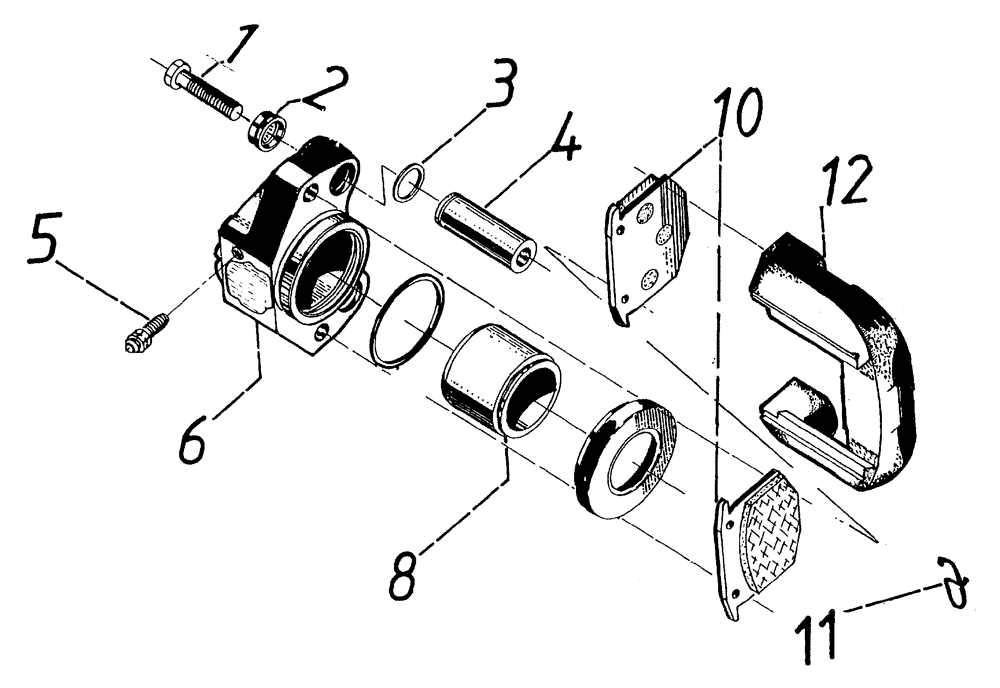 Схема запчастей Case IH 7700 - (B01[65]) - BRAKE CYLINDER Hydraulic Components & Circuits