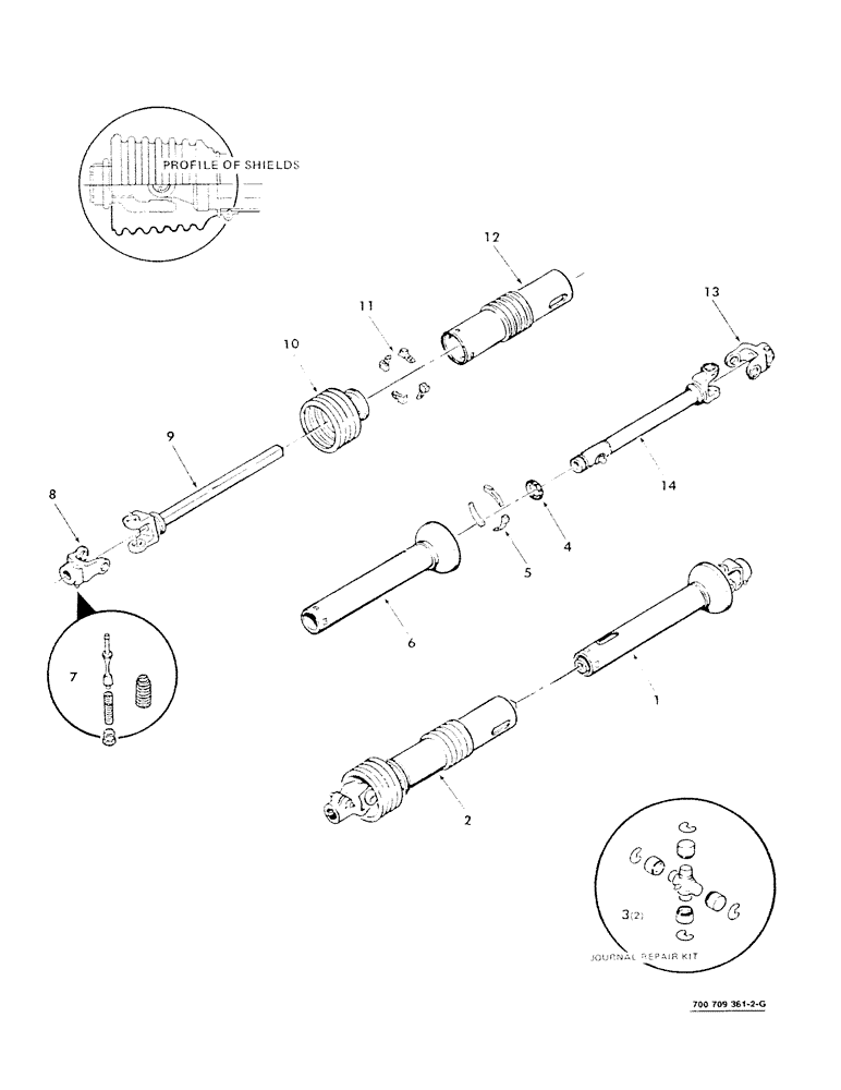 Схема запчастей Case IH 8430 - (2-04) - IMPLEMENT DRIVELINE ASSEMBLY (NEAPCO) Driveline
