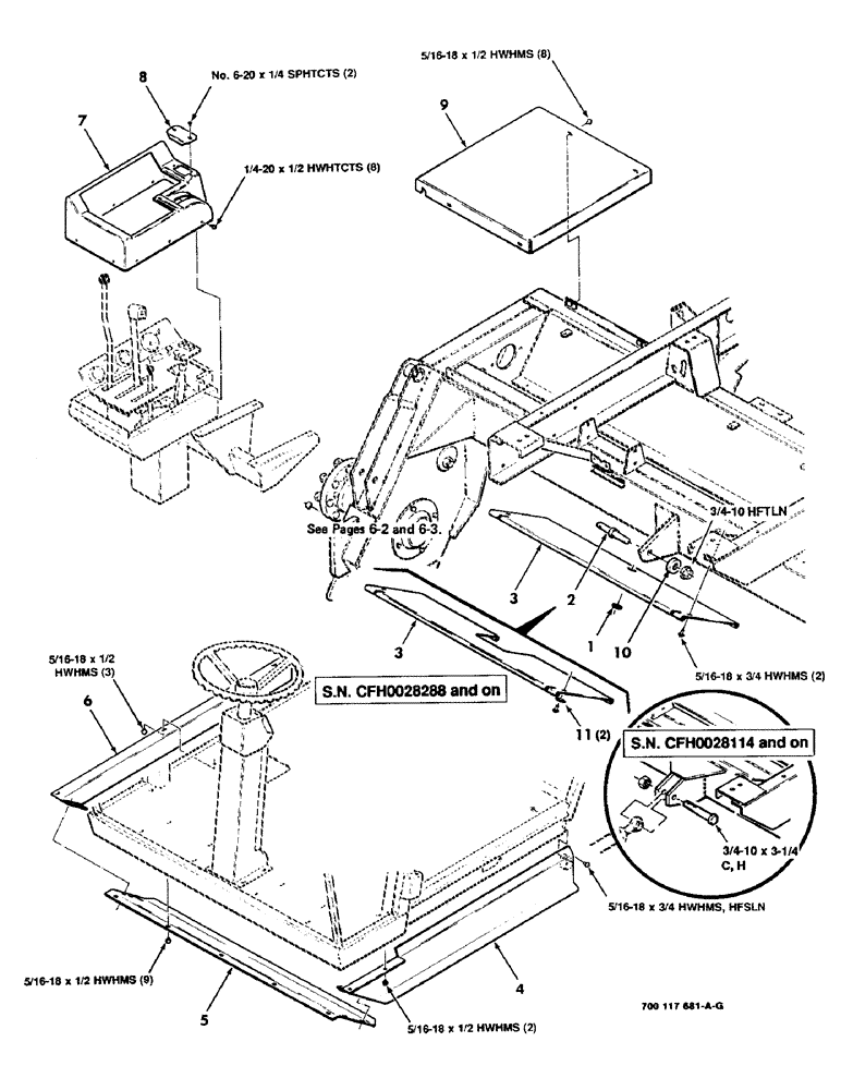 Схема запчастей Case IH 8830 - (7-34) - LOWER PLATFORM SHIELD ASSEMBLIES (09) - CHASSIS