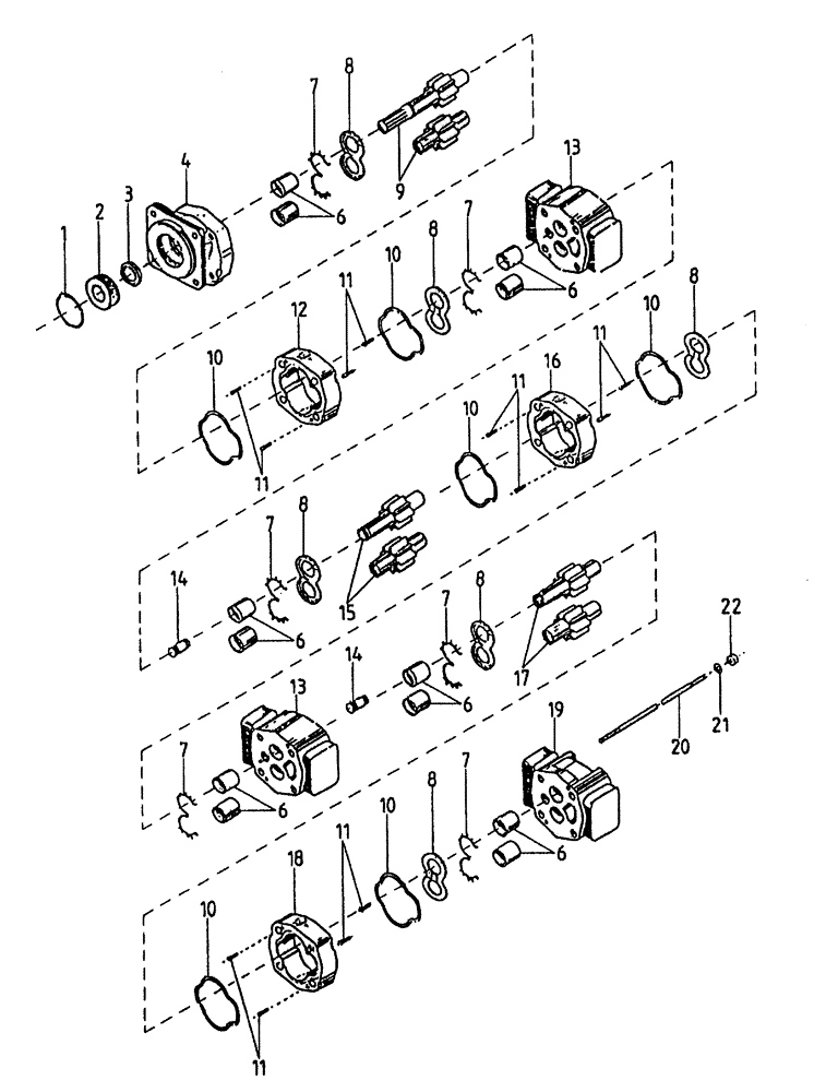 Схема запчастей Case IH 7700 - (B03[35A]) - HYDRAULIC PUMP {125/6CT/L10 2 BLADE CHOPPER AND PRIMARY FIXED EXTRACTOR} Hydraulic Components & Circuits